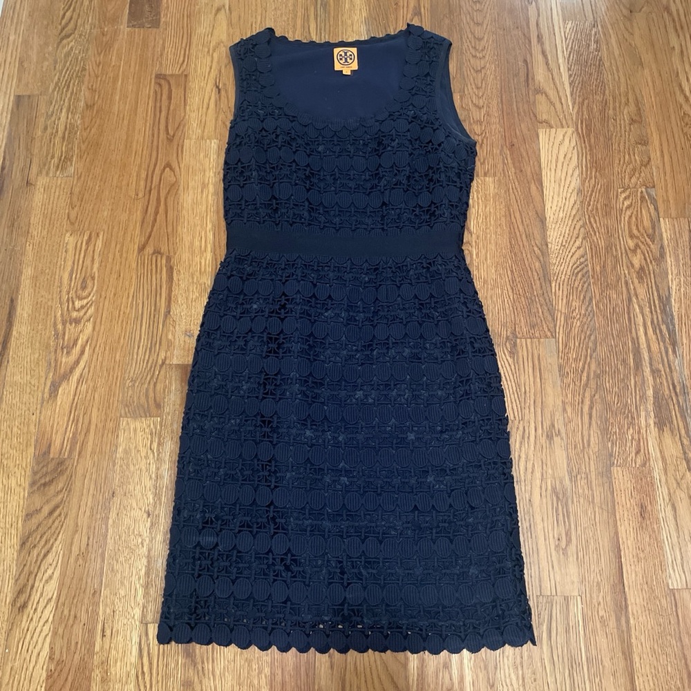 Tori Burch Blue Lace Sleeveless Dress Size 6